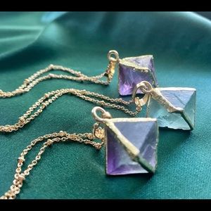 Fluorite crystal necklace